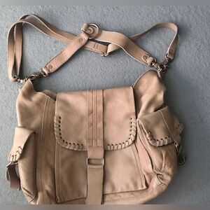 Free People Beige Shoulder Bag